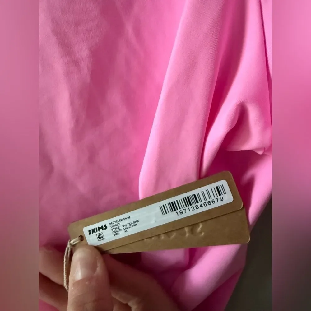 NWT Skims Swim Shirt Tee - Taffy Vibrant Pink Swim T-Shirt Size 4X